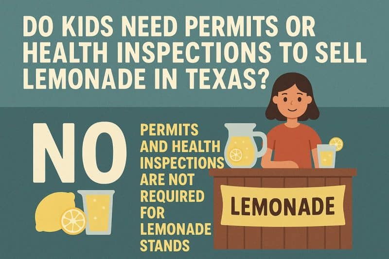 Do Kids Need Permits or Health Inspections To Sell Lemonade In Texas?
